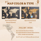 Personalized Wooden World Map Wall Art