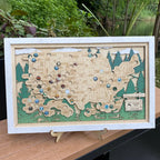 National Park Travel Map - 63 Parks Push Pin Map(Forest）