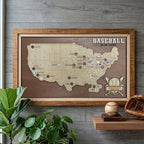 Personalized Baseball Stadium Map | Retirement Gifts - Mappae Pilot