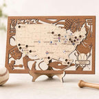 3D Cutout Wooden MLB Stadium Map with Engraved Nameplate & Team Logo Pins - Mappae Pilot