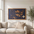 50 States Puzzle Map - Laser Cut Wooden USA Travel Tracker