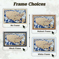 Custom Color MLB Stadium Map with Nameplate & Team Pins - Mappae Pilot