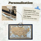 NFL Stadium Travel Tracker Map - Personalized Football Gift for Him - Mappae Pilot