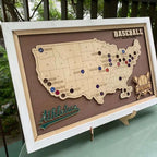 Personalized Baseball Stadium Map | Father's Day Gift for Sports Fans - Mappae Pilot