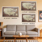 Personalized Baseball Stadium Map | Father's Day Gift for Sports Fans - Mappae Pilot