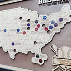 Personalized Baseball Stadium Map | Father's Day Gift for Sports Fans - Mappae Pilot