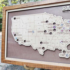 Personalized Baseball Stadium Map | Retirement Gifts - Mappae Pilot