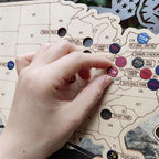 3D Cutout Wooden MLB Stadium Map with Engraved Nameplate & Team Pins - Mappae Pilot