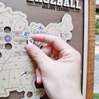 Personalized Baseball Stadium Map | Retirement Gifts - Mappae Pilot