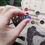 3D Cutout Wooden MLB Stadium Map with Engraved Nameplate & Team Pins - Mappae Pilot