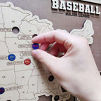 Personalized Baseball Stadium Map | Father's Day Gift for Sports Fans - Mappae Pilot