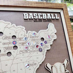 Personalized Baseball Stadium Map | Retirement Gifts - Mappae Pilot