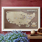 Personalized Baseball Stadium Map | Retirement Gifts - Mappae Pilot