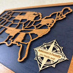 50 States Puzzle Map - Laser Cut Wooden USA Travel Tracker