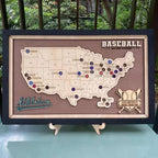 Personalized Baseball Stadium Map | Father's Day Gift for Sports Fans - Mappae Pilot