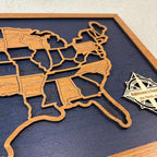 50 States Puzzle Map - Laser Cut Wooden USA Travel Tracker