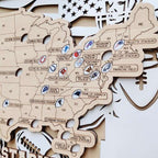 NFL Stadium Travel Tracker Map - Personalized Football Gift for Him - Mappae Pilot