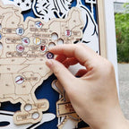 Custom Color MLB Stadium Map with Nameplate & Team Logo Pins - Mappae Pilot