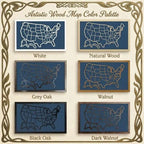 50 States Puzzle Map - Laser Cut Wooden USA Travel Tracker