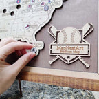 Personalized Baseball Stadium Map | Retirement Gifts - Mappae Pilot