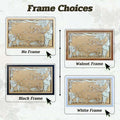 Personalized Wooden MLB Stadium Map with Colorful MLB Team Logo Pins - Mappae Pilot