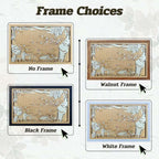 Personalized Wooden MLB Stadium Map with Colorful MLB Team Logo Pins - Mappae Pilot