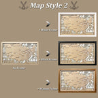 3D Wooden Ice Hockey Arena Map Art - Custom NHL Fan Gift for Him
