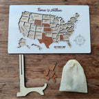 Personalized USA States Puzzle Map(White)