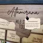 Personalized Baseball Stadium Map Photo Frame