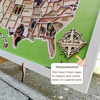Personalized USA Photo Travel Map - Green