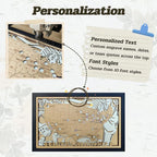 Personalized Wooden MLB Stadium Map with Colorful MLB Team Logo Pins