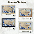Custom Color MLB Stadium Map with Nameplate & Team Pins
