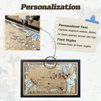 Personalized Wooden MLB Stadium Map with Colorful MLB Team Pins