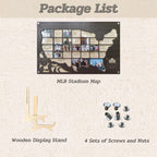 Personalized MLB Stadium Map Photo Frame(Laser Engraved Text)