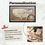 Personalized Baseball Stadium Map | Father's Day Gift for Sports Fans