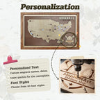 Personalized Baseball Stadium Map | Retirement Gifts