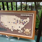 Personalized Baseball Stadium Map | Father's Day Gift for Sports Fans - Mappae Pilot