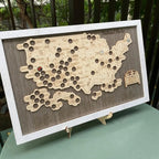 Engraved National Parks Map - Wooden USA Travel Tracker Gift