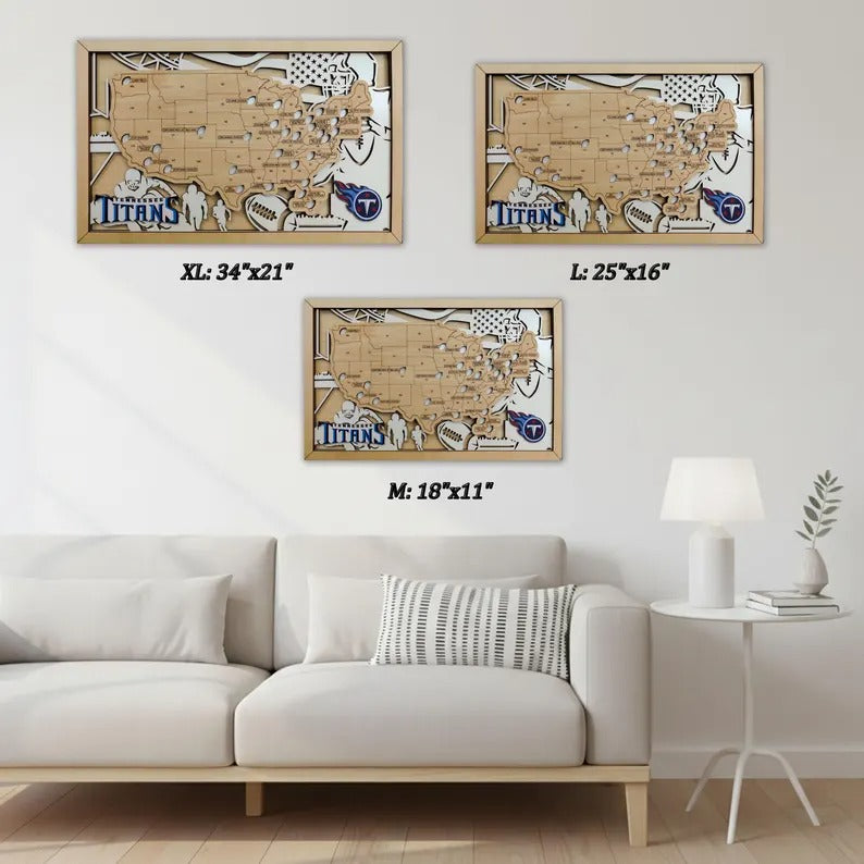 Football Stadium Map Tracker, Personalized Gifts