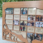 Personalized MLB Stadium Map Photo Frame(Laser Engraved Text)