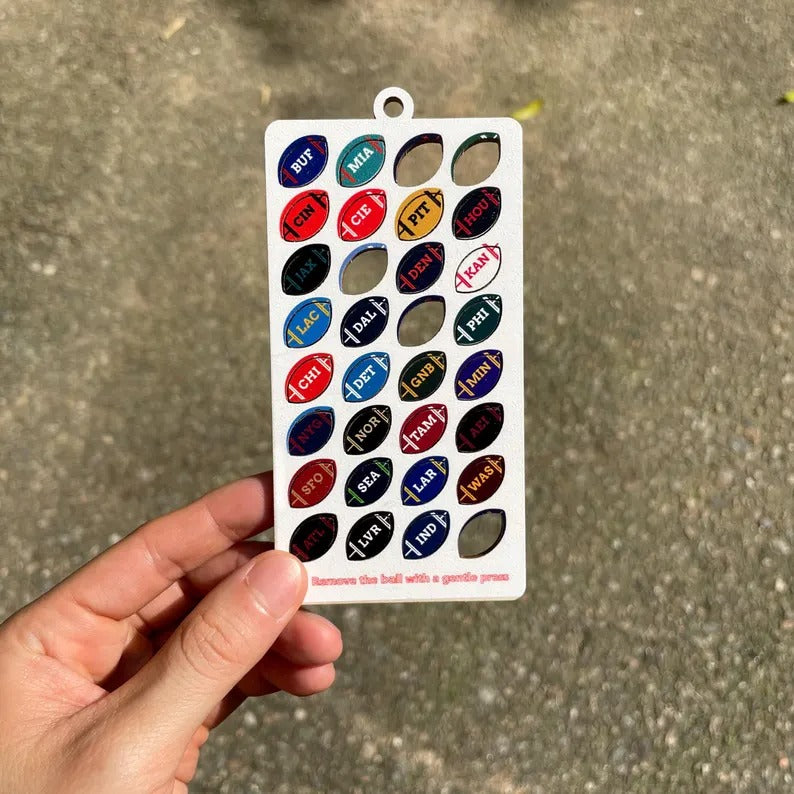 Personalized NFL Stadium Tracker Map with Team Pins