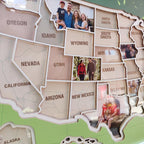 Personalized USA Photo Travel Map - Green