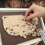 Personalized NFL Stadium Tracker Map with Team Pins