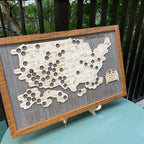 Engraved National Parks Map - Wooden USA Travel Tracker Gift