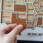 Personalized USA States Puzzle Map(White)