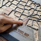 Personalized USA States Puzzle Map(Gery Oak)