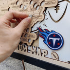 Football Stadium Map Tracker, Custom Wood Art