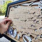 Football Stadium Map Tracker, Personalized Gifts