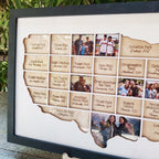 Personalized Baseball Stadium Map Photo Frame