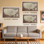 Personalized Baseball Stadium Map | Retirement Gifts